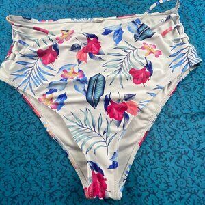 A pair of women’s floral bikini bottoms